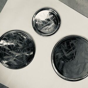 Micheal Aram Etched Bamboo Platters/ Trays